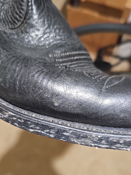 Double H‎ Pointed Black Cowboy Boots Size 10 main image 5